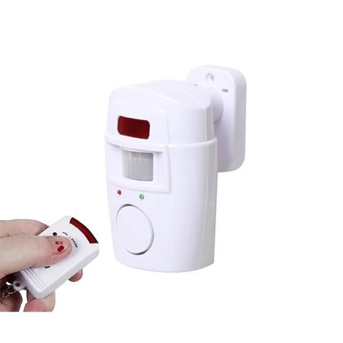 Alarme de sécurité avec système infrarouge à détection de présence et mouvement.