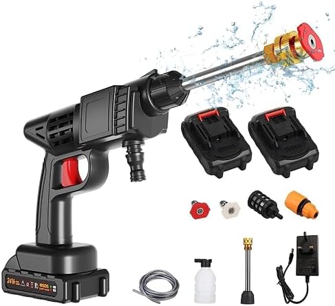 Pistolet à lavage rechargeable à forte pression, avec 2 batteries🔋