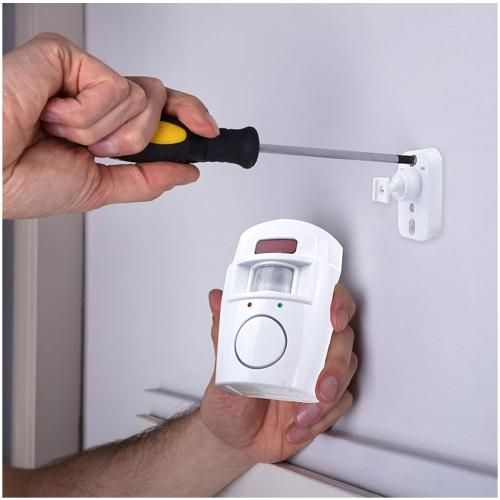 Alarme de sécurité avec système infrarouge à détection de présence et mouvement.