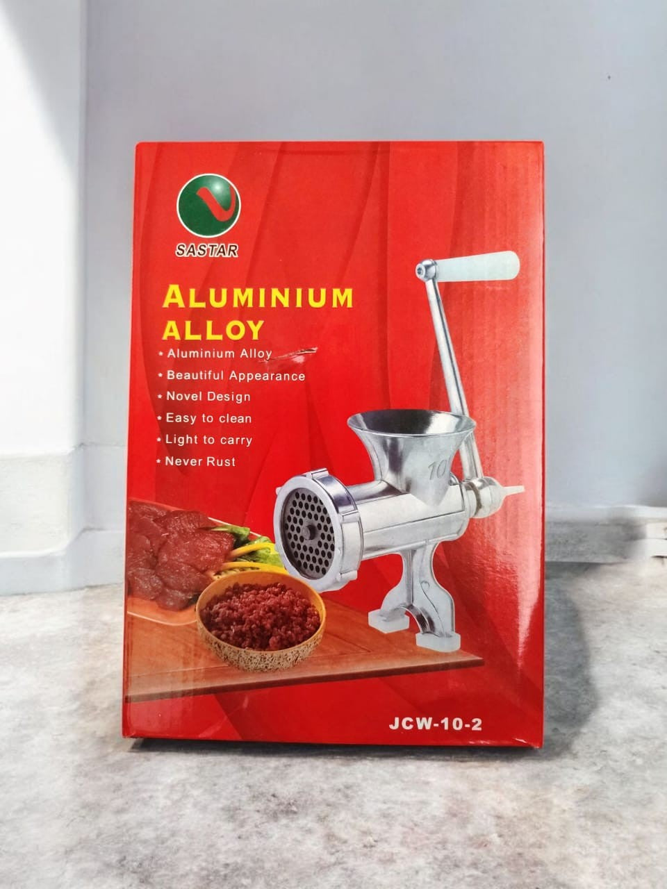 Hachoir à viande manuel en aluminium professionnel