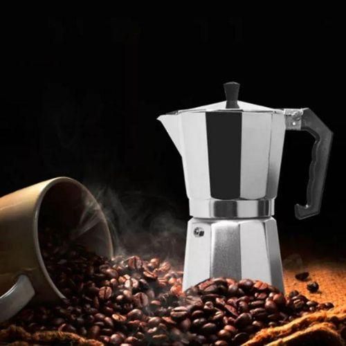 Cafetière italienne traditionnelle en aluminium, 2 et 3 tasses