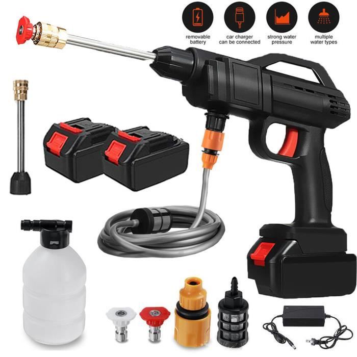Pistolet à lavage rechargeable à forte pression, avec 2 batteries🔋