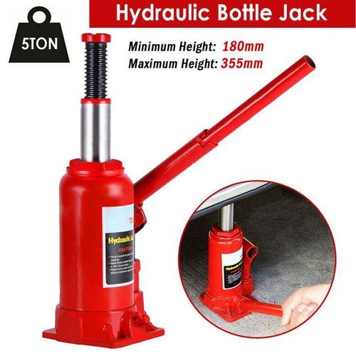 Cric hydraulique bouteille d'une capacité de levage de 5 tonnes.