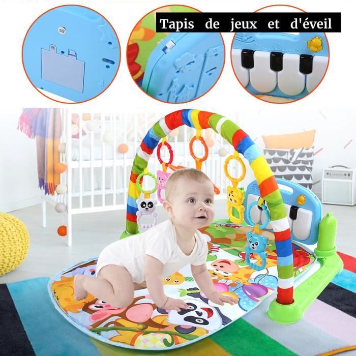 Tapis d'Éveil pour Bébé avec arche de jeu évolutif